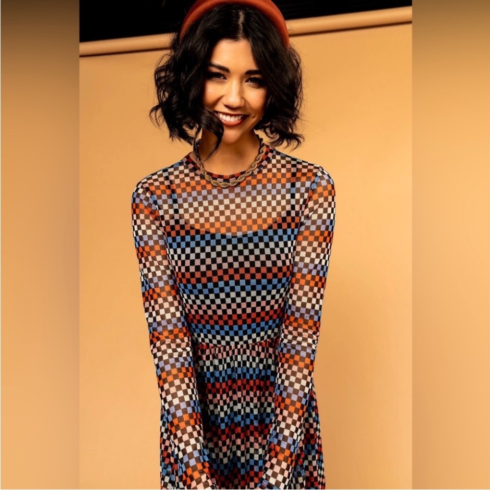 🩷💙BNIB Dressed in LaLa Multicolor Geometric Pattern Maxi Dress💙🩷 - Picture 3 of 7